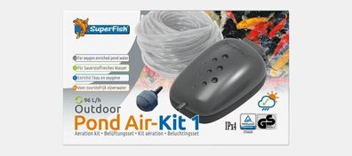 SuperFish Pond Air-Kit 1 Belüftungsset 96 Liter/Stunde Koiteich Belüftung Teich