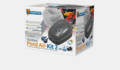 SuperFish Pond Air-Kit 2 Belüftungsset 240 Liter/Stunde Koiteich Belüftung Teich