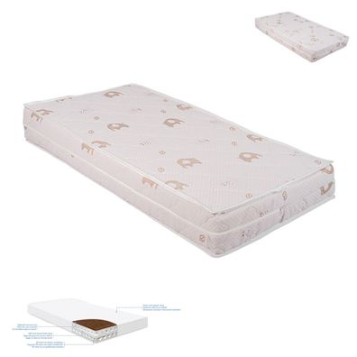 Kikkaboo Babybett-Matratze CocoCraft, 120 x 60 x 15 cm 3D-Schaum, 2 Schichten