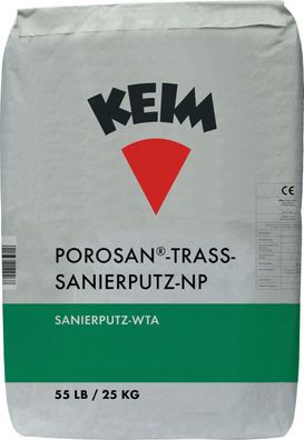 KEIM Porosan®-Trass-Sanierputz-NP 25 kg grau