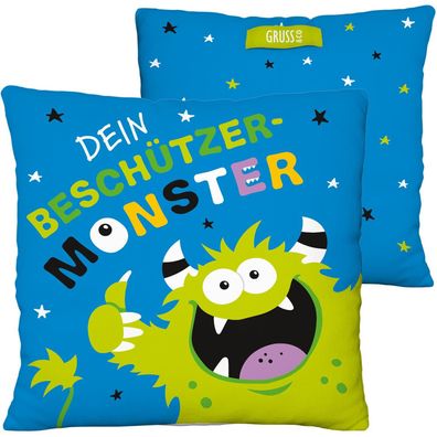 Sheepworld Gruss & Co Kinder- Plüschkissen Kissen "Monster" 25x25cm Neuware