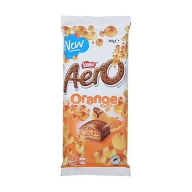 Nestle Aero Bubbly Orange Luftschokolade - Import 118 g