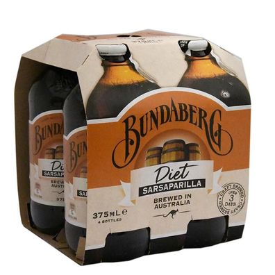 Bundaberg Diet Sarsaparilla - Australian Import 4x375 ml