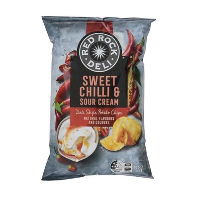 Red Rock Sweet Chilli & Sour Cream Chips 165 g