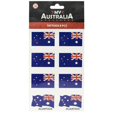 Tattoos Australien 'Australian Flag', 8er-Set 1 St