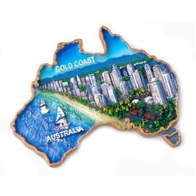 Magnet Australien 'Gold Coast / Australian Map', 8 cm 1 St