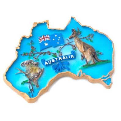 Magnet Australien 'Koala & Känguru / Australian Map', 8 cm 1 St