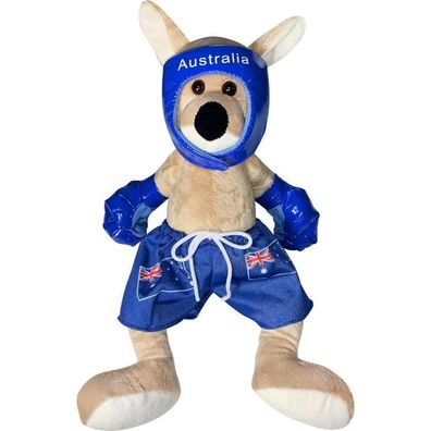 Känguru groß 'BLUEY Boxing & Headguard & Shorts' Stofftier blau, 42 cm 1 St