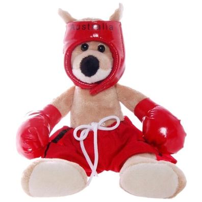 Känguru 'BOXER Boxing & Headguard & Shorts' Stofftier rot, 33 cm 1 St