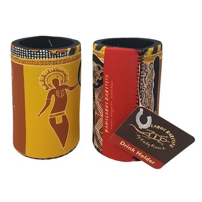 Stubby Holder Australien 'Aboriginal Dot Art Warrul Gaalan Neopren ocker, 11 cm 1 St