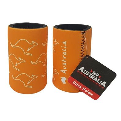 Stubby Holder Australien 'Känguru Australia' Neopren orange, 11 cm 1 St