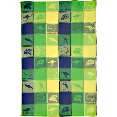 Tea Towel Australien 'Wildlife Jacquard Green' Geschirrtuch grün 1 St