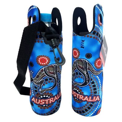 Water Bottle Holder Australien 'Aboriginal Dot Art' Neopren blau, 28 cm 1 St