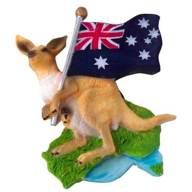 Magnet Australien 'Känguru mit Flagge', 8 cm 1 St