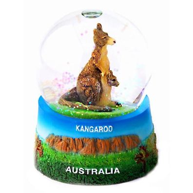 Schneekugel aus Glas Australien 'Känguru', 9 cm 1 St