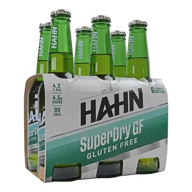 Hahn Super Dry GF Beer Bottle Gluten Free 4.2 % vol. 6x330 ml