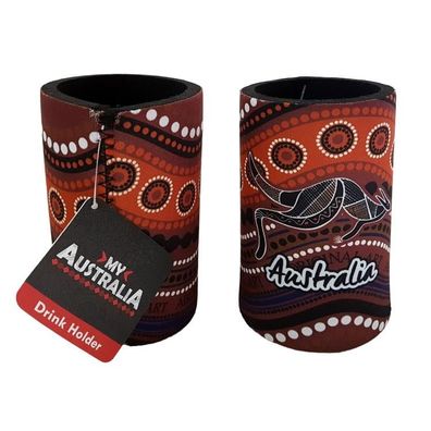 Stubby Holder Australien 'Aboriginal Dot Art' Neopren braun 1 St