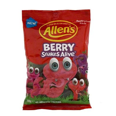 Allen's Berry Snakes Alive Fruchtgummi 200 g