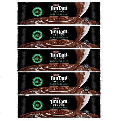 Tim Tam Dark Choc Mint Biscuits Pack of 5 5x175 g