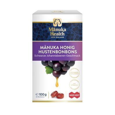 Manuka Health Hustenbonbons schwarze Johannisbeere MGO 400+ 100 g