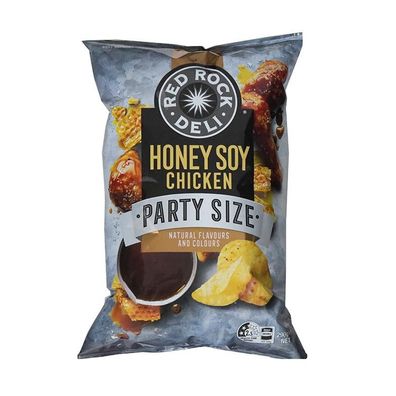 Red Rock Honey Soy Chicken Chips Party Size 290 g