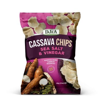 DJ&A Cassava Chips Sea Salt & Vinegar 100 g