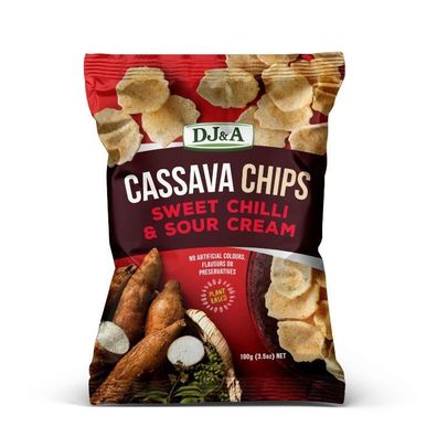 DJ&A Cassava Chips Sweet Chilli & Sour Cream 100 g