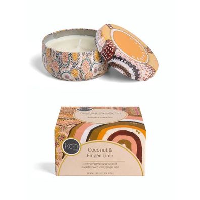 Koh Living Aboriginal Coconut & Finger Lime Candle Tin 1 St