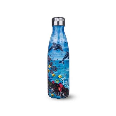 Koh Living Aboriginal Stainless Steel Water Bottle 'Dolphin' 1 St