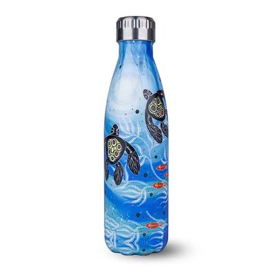 Koh Living Aboriginal Stainless Steel Water Bottle 'Turtle' 1 St