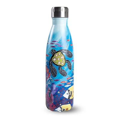 Koh Living Aboriginal Stainless Steel Water Bottle 'Great Barrier Reef Utopia' 1 St