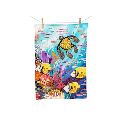 Koh Living Aboriginal Tea Towel 'Great Barrier Reef Utopia' Geschirrtuch 1 St