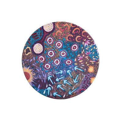 Koh Living Aboriginal Ceramic Coaster 'Women's Dreaming' 1 St