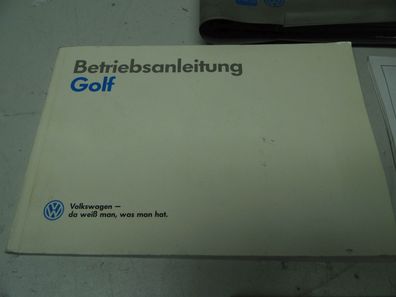 Bedienungsanleitung Betriebsanleitung Bordmappe VW Golf III 3 Lim (Typ:1HX0/1HX1