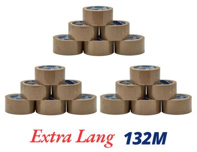 Packband Paketband Kraft Klebe Band Karton Versand Kautschuk 48mm 132m 18 Rollen