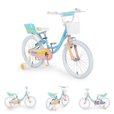 B-Ware Byox Kinderfahrrad 20 Zoll Fashion Girl, Stützräder, Korb am Lenker, blau