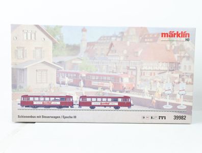 Märklin H0 39982 Schienenbus mit Steuerwagen BR 798/998 / Sound MFX NEM