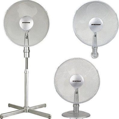 3in1 Standventilator Gustav Tischventilator Wandventilator - Farbwahl: silber