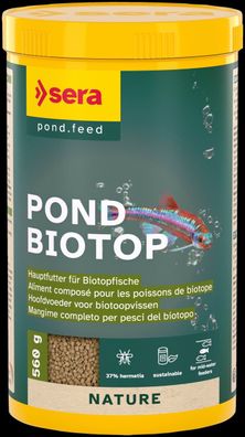 Sera Pond Biotop Nature 1000ml - Hauptfutter mit 37% Insekten Gartenteich Teich