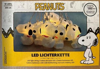 The Peanuts - Lichterkette Snoopy - 200cm USB / Batterie neu + ovp