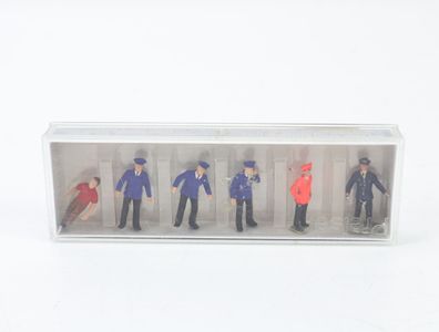 Preiser H0 14012 Figuren-Set 6-tlg. Bahnpersonal und andere 1:87