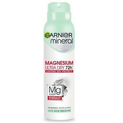 Garnier Mineral Magnesium Ultra Dry Antitranspirant Spray, 150ml