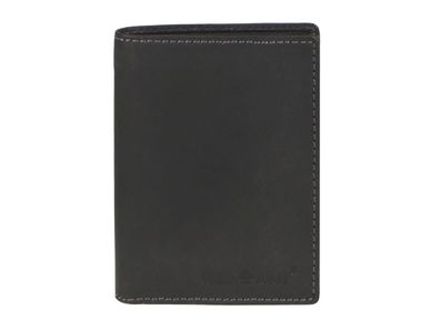 Geldbörse Leder 9x12cm mit RFID Schutz "Vintage" schwarz