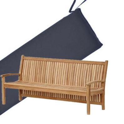 Bankauflage 180 cm x 50 cm für Gartenbank Pescara - schwarz