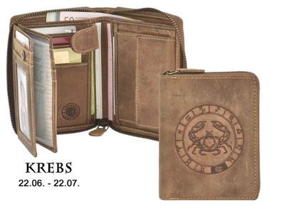 Leder Geldbörse Krebs "Vintage"