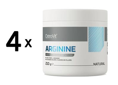 4 x OstroVit Arginine Powder - unflavoured (210g) Unflavoured