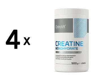 4 x OstroVit Creatine Monohydrate - flavoured (500g) Lemon