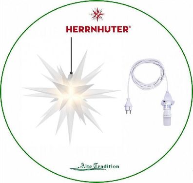 Herrnhuter Stern 68 cm OPAL Komplett, Kunststoff inkl weißem Innenkabel