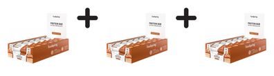 3 x foodspring Protein Bar Extra Chocolate (12x45g) Crunchy Peanut