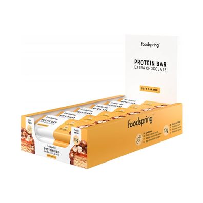 foodspring Protein Bar Extra Chocolate (12x45g) Soft Caramel